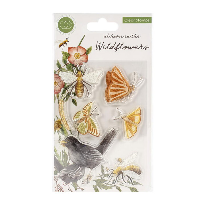 Craft Consortium A5 Clear Stamps - Bees & Butterflies