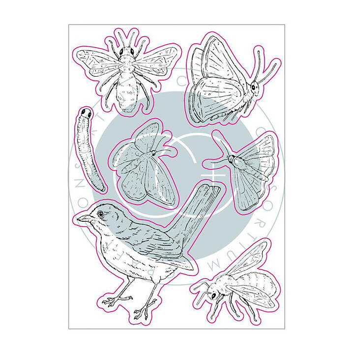 Craft Consortium A5 Clear Stamps - Bees & Butterflies