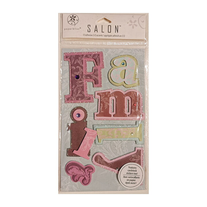 Paper Bliss  Salon 3-D Adhesive Accents - Family