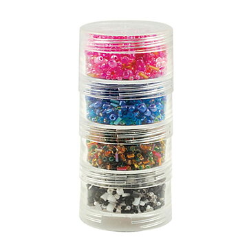 Multicraft Imports Bead Storage Screw-Stack Canisters  - 48 x 25 mm