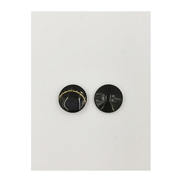 Vintage Buttons - Black 15 mm