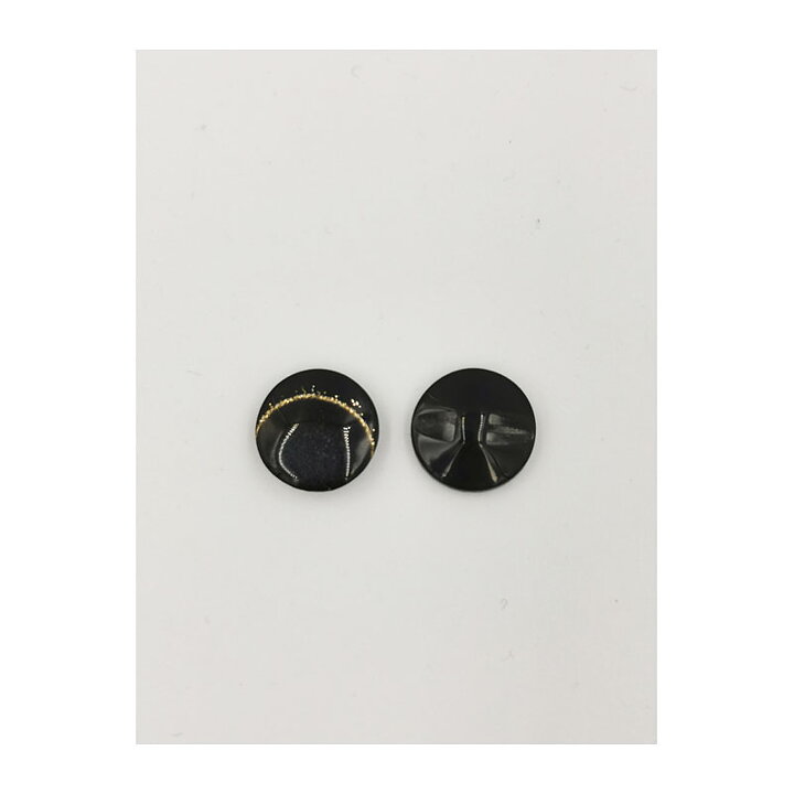 Vintage Buttons - Black 15 mm