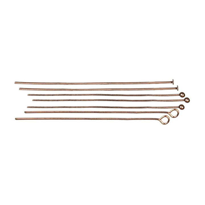 Cousin Basic Metal Findings - Copper Head & Eye Pins 51 mm
