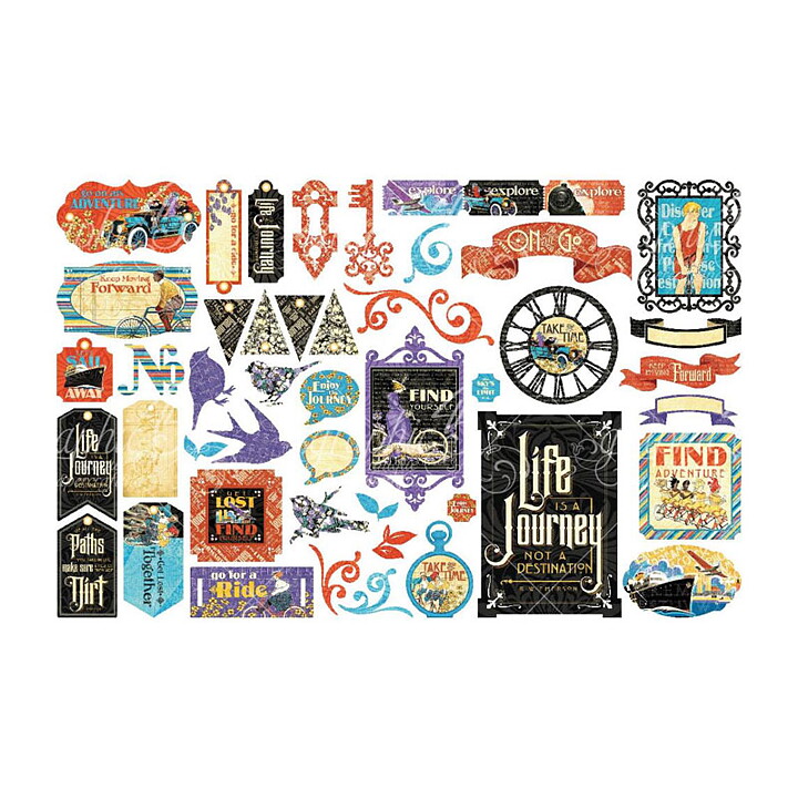 Graphic 45 Life's A Journey Cardstock Die-Cut Collection