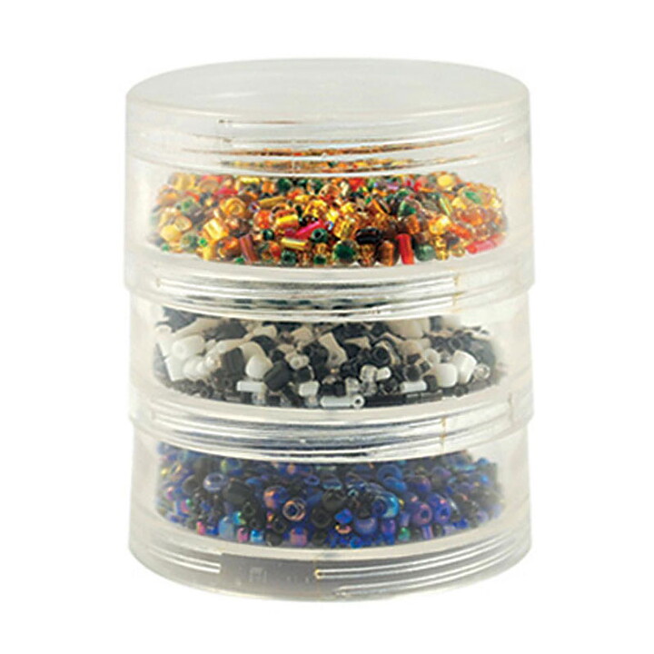 Multicraft Imports Bead Storage Screw-Stack Canisters  - 70 x 25 mm