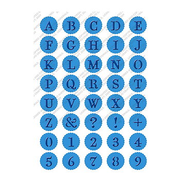 Provo Craft Cuttlebug Embossing Plus 5x7 - Alphabet Monogram Seals