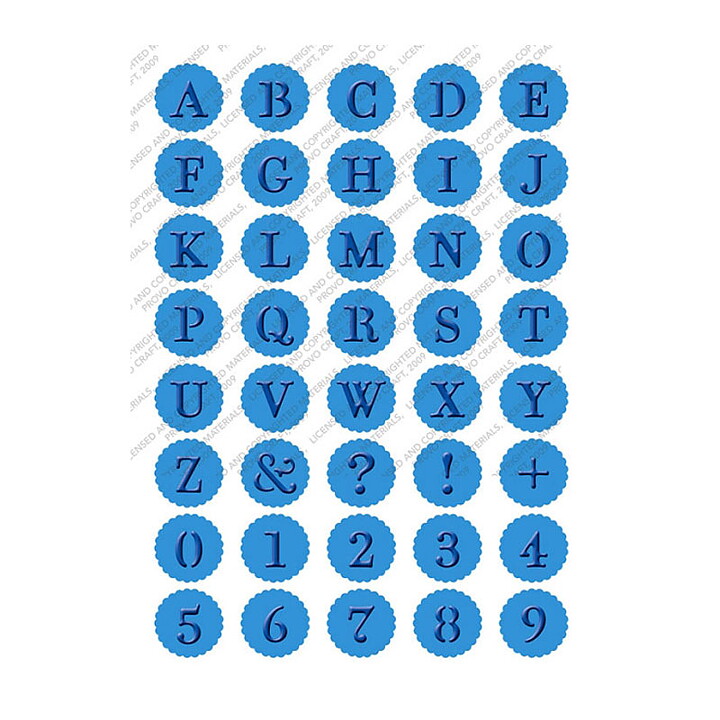 Provo Craft Cuttlebug Embossing Plus 5x7 - Alphabet Monogram Seals