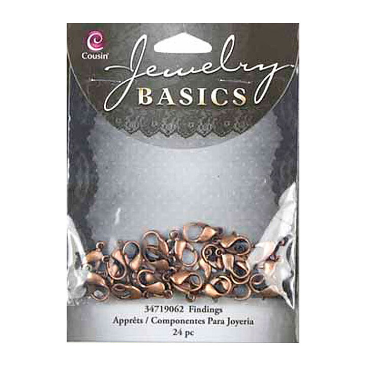 Cousin Basic Metal Findings -Copper Lobster Claw 7x9 mm
