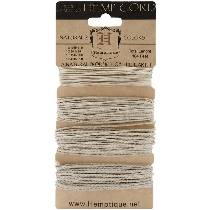 Hemptique Hemp Cord - Natural 31.7 m