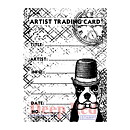 Deep Red Rubber Stamps - ATC Prof Boston