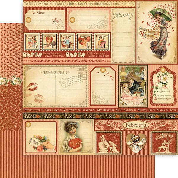 Graphic 45 - Place in Time February Cutaparts