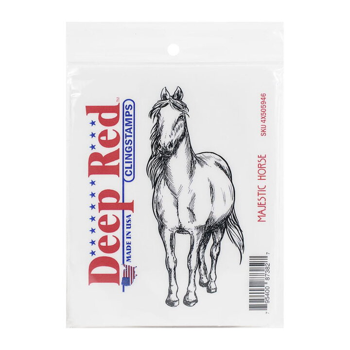 Deep Red Rubber Stamps - Majestic Horse