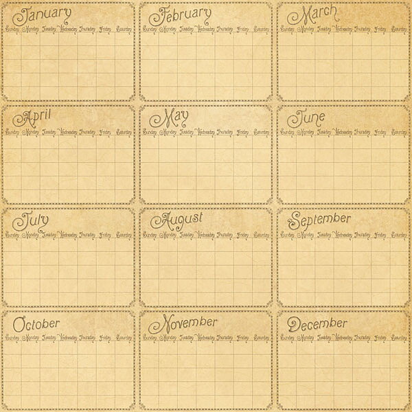 Graphic 45 - Place in Time Calendar Foundation