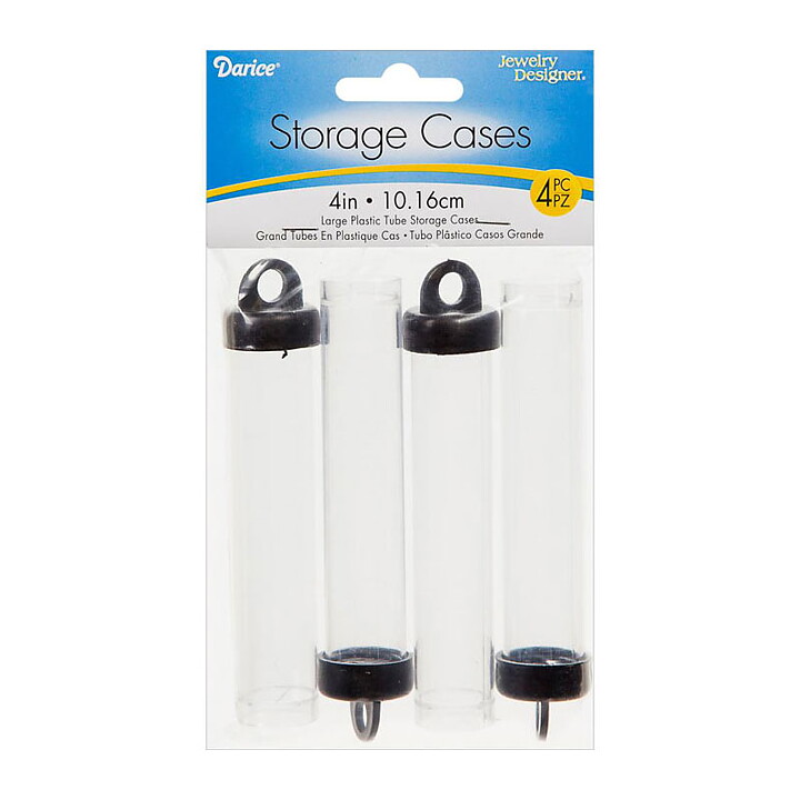 Darice Plastic Tubes Storage Cases Large