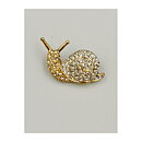 Brooch - Snail with Rhinestones