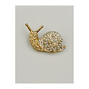 Brooch - Snail with Rhinestones
