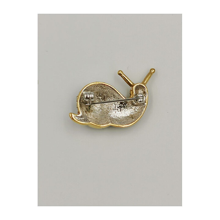 Brooch - Snail with Rhinestones