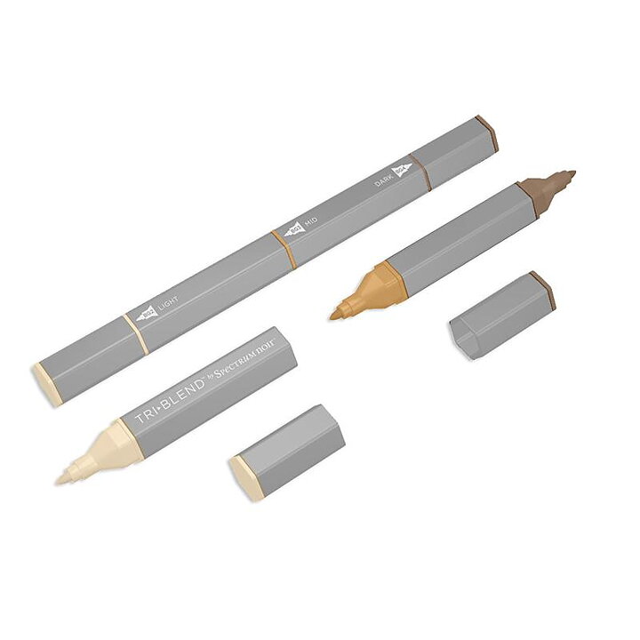 Spectrum Noir Triblend Alcohol Brush Marker - Gold Brown Blend