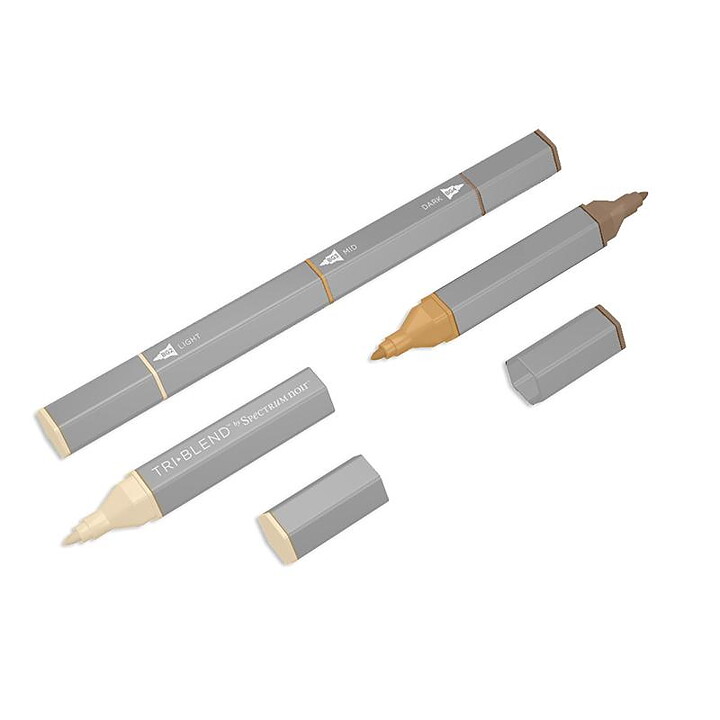 Spectrum Noir Triblend Alcohol Brush Marker - Gold Brown Blend