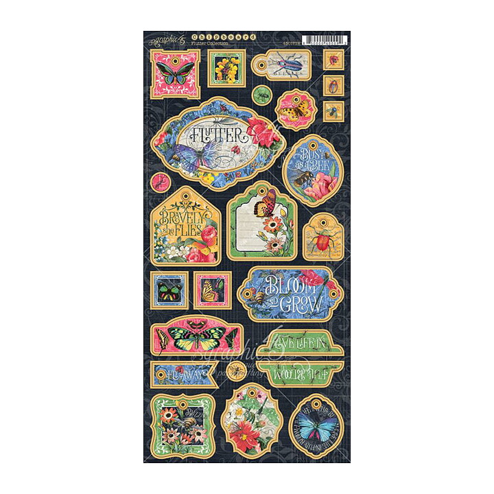 Graphic 45 Die-Cut Sheet - Flutter Collection
