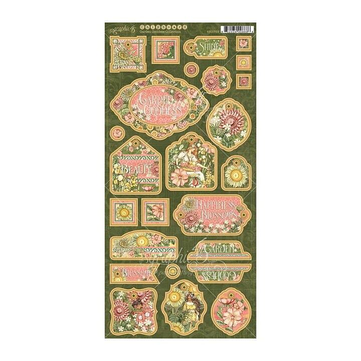 Graphic 45 Die-Cut Sheet - Garden Godess Collection