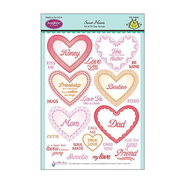 JustRite Papercraft Clear Stamps - Sweet Hearts