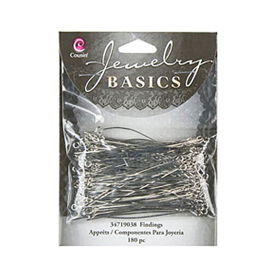Cousin Basic Metal Findings - Silver Eye Pin 51 mm
