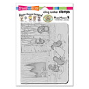 Stampendous House Mouse Rubber Stamps - Mice Hockey