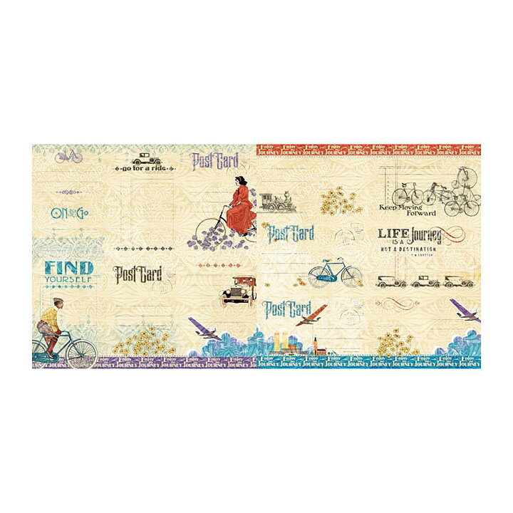 Graphic 45 Life's A Journey Journaling & Ephemera Cards