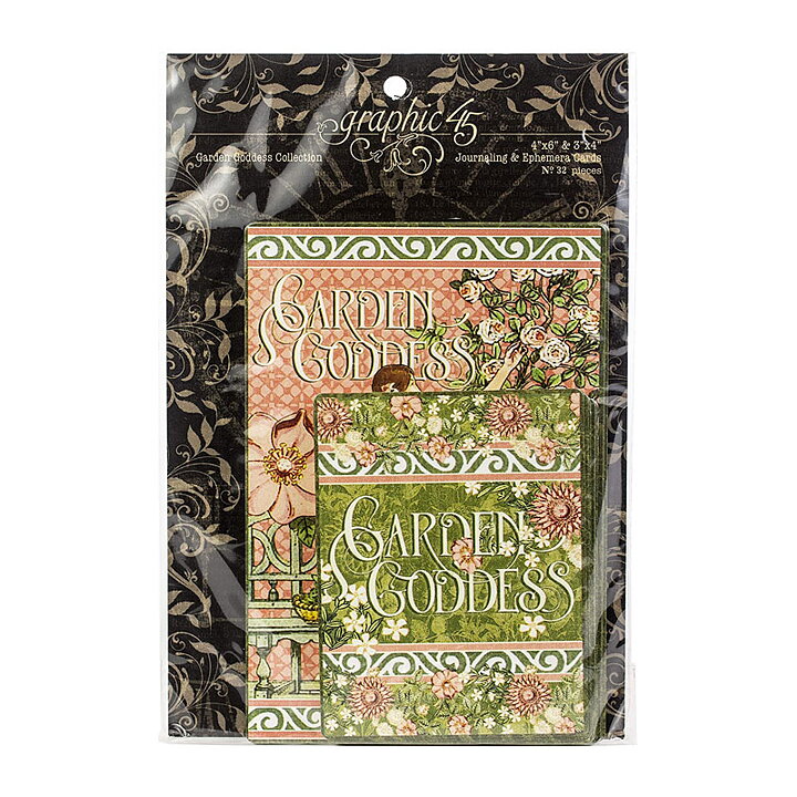 Graphic 45 Garden Goddess Journaling & Ephemera Cards