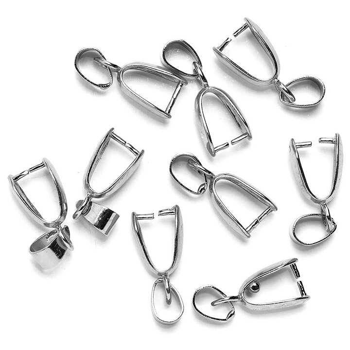 Cousin Basic Metal Findings - Silver Pinch Bail 20 mm