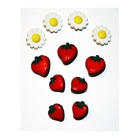 Buttons Strawberry Fields