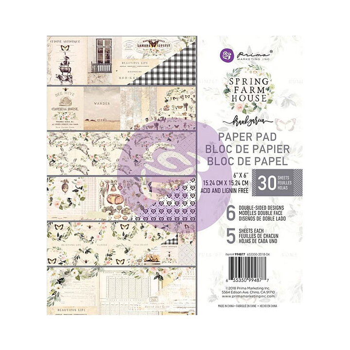Prima Paper Pad - Spring Farm House