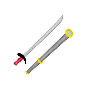 BK Dies 2x3 Pirates Telescope & Sword