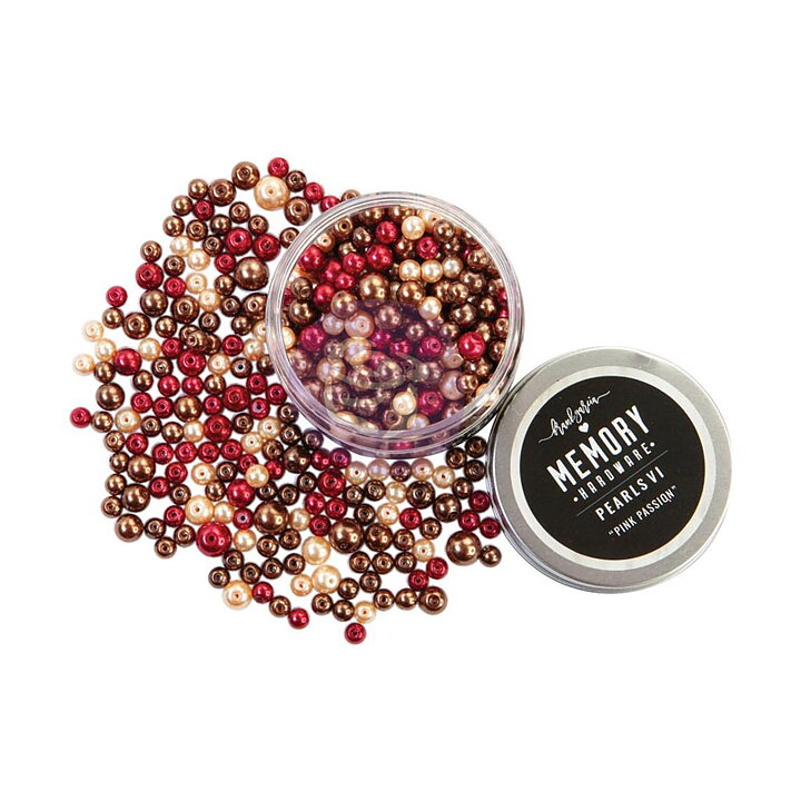 Prima Marketing Memory Hardware Glass Pearls - Pink Passion