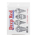 Deep Red Rubber Stamps - Ice Cream Border