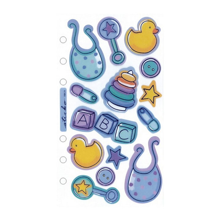 EK Success Sticko Vellum Stickers - Baby Boy Accessories