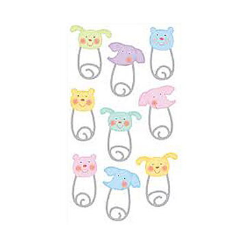EK Success Sticko Vellum Stickers - Baby Safety Pins
