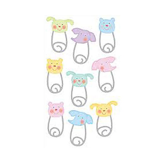 EK Success Sticko Vellum Stickers - Baby Safety Pins