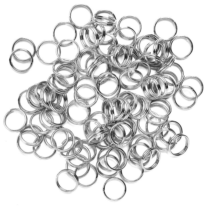 Cousin Basic Metal Findings - Silver Split Rings 6 mm