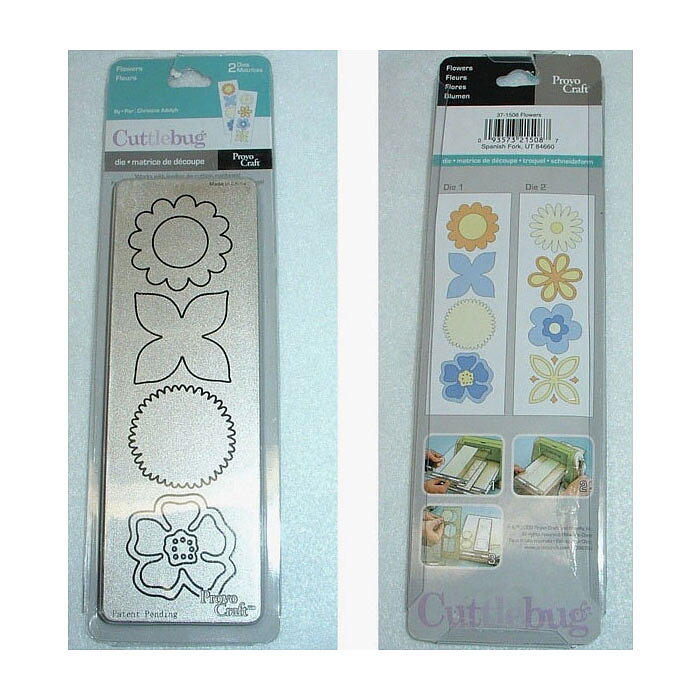 Provo Craft Cuttlebug Die 2x6+2x6 - Flowers 37-1508