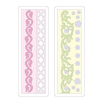 Provo Craft Cuttlebug Die 2x6+2x6 - Floral Borders 37-1114