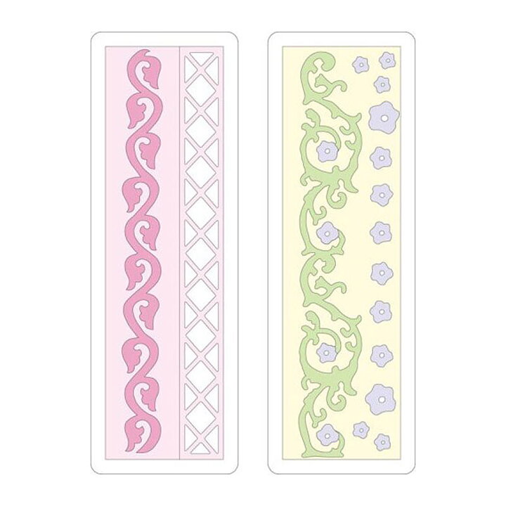 Provo Craft Cuttlebug Die 2x6+2x6 - Floral Borders 37-1114