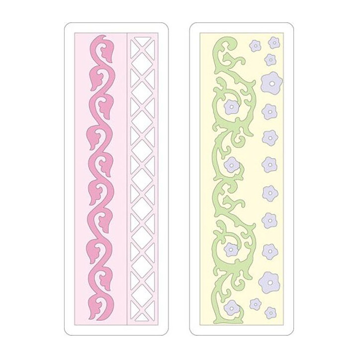 Provo Craft Cuttlebug Die 2x6+2x6 - Floral Borders 37-1114