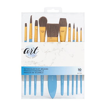 American Crafts Art Supply Basics Taklon Watercolor Brush Set