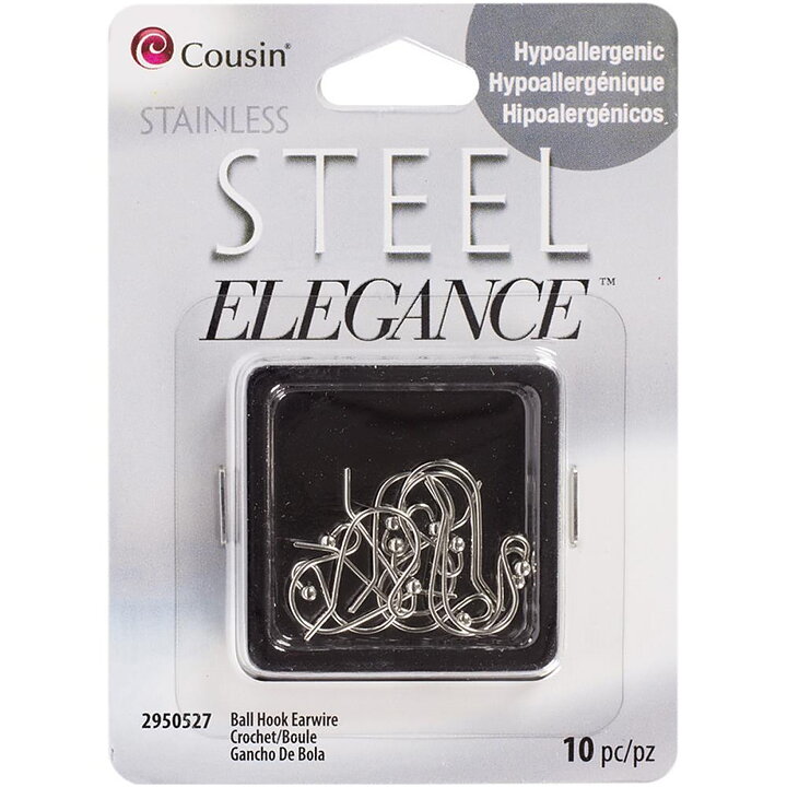 Cousin Stainless Steel Elegance - Ball Hooked Earwire 18 mm
