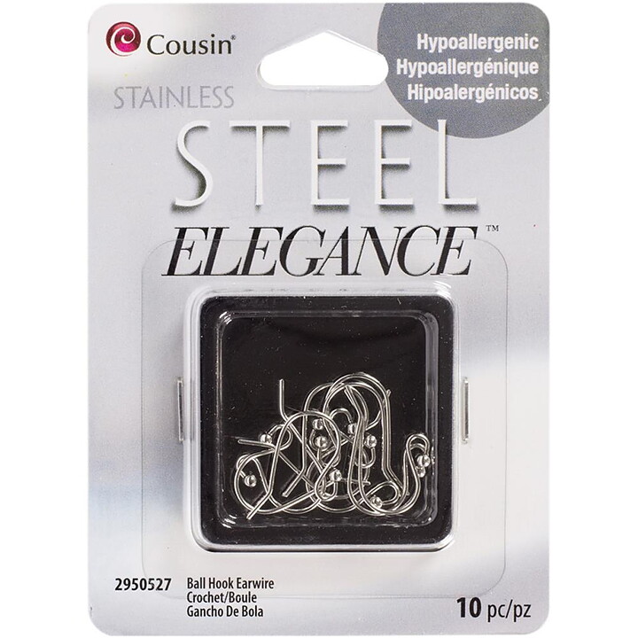 Cousin Stainless Steel Elegance - Ball Hooked Earwire 18 mm