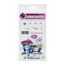 Art Impressions Watercolor Cling Rubber Stamps - Mini Flower Set