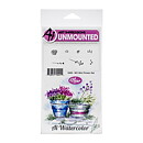 Art Impressions Watercolor Cling Rubber Stamps - Mini Flower Set