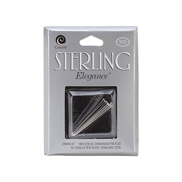 Cousin Sterling Elegance - Head Pin 35 mm